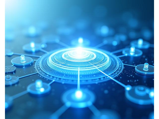 Abstract image representing data privacy and trust, with interconnected digital shields protecting information